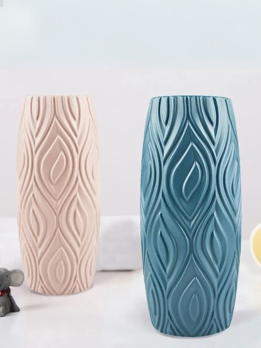 Vase | Cylindre plastique relief nordique