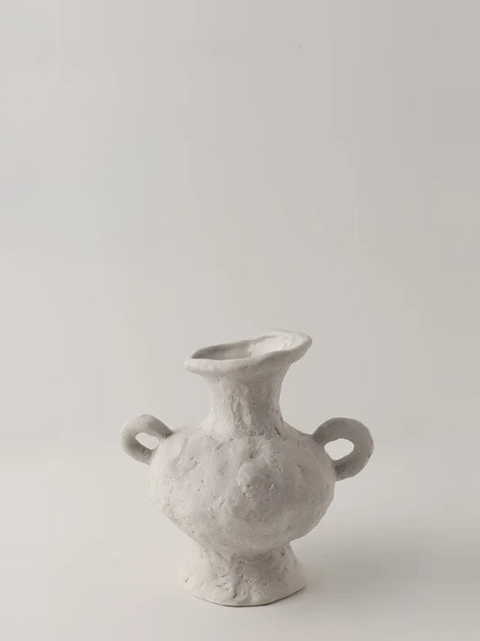 Vase | Amphore nordique en céramique blanche mate