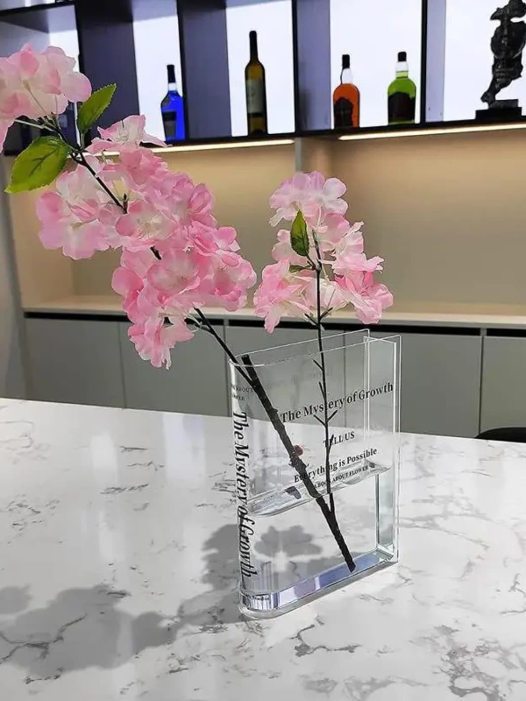 Vase | Livre transparent en acrylique moderne