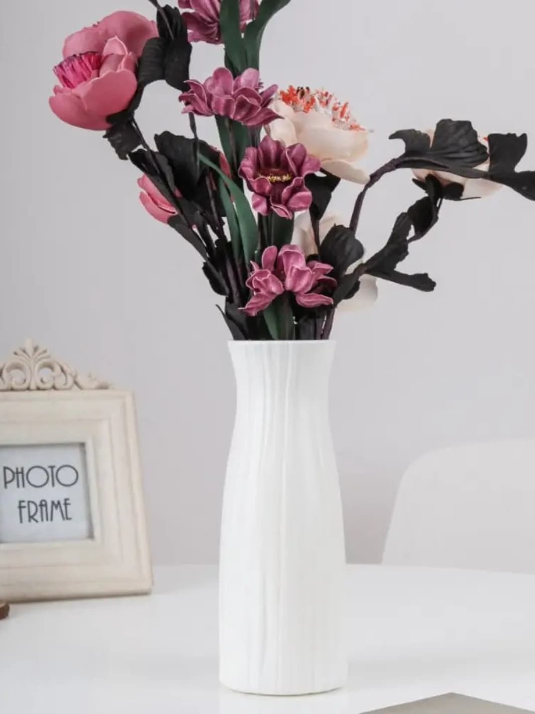 Vase | Silhouette ondulée imitation céramique unie