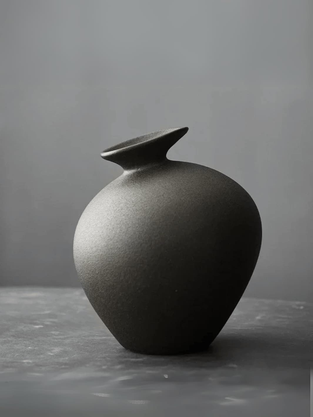 Vase | Forme inclinée - Style japonais minéral