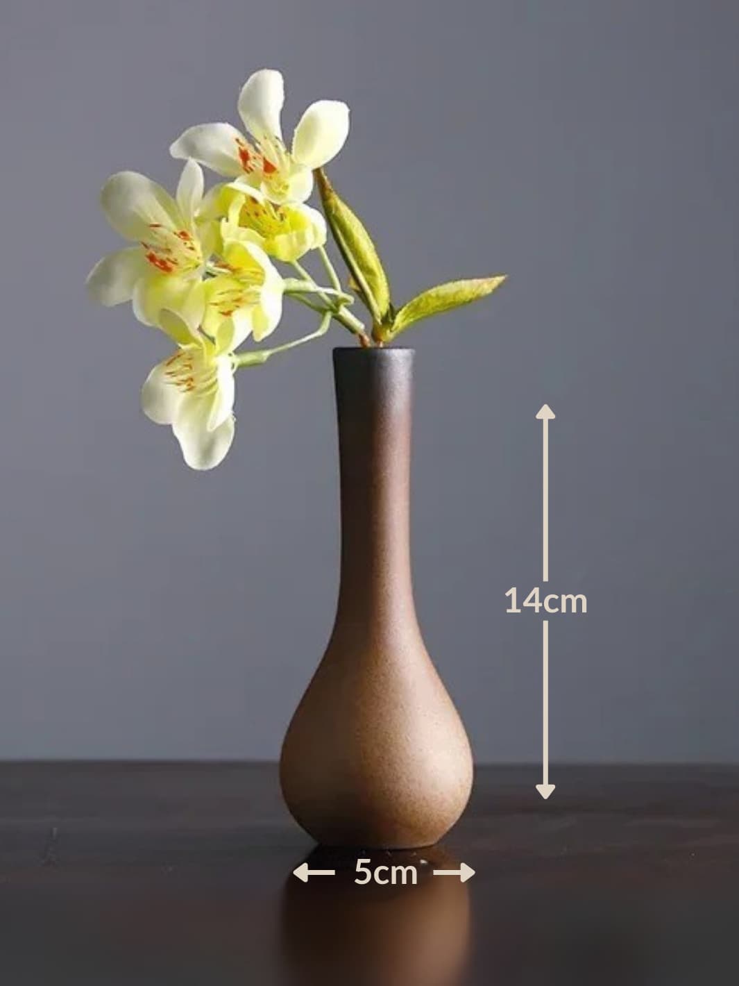 Vase | Mini soliflore zen en céramique noir