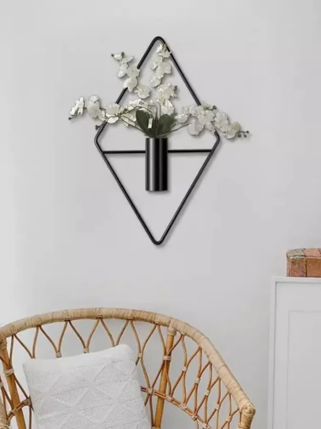 Vase | Suspension mural géométrique noir