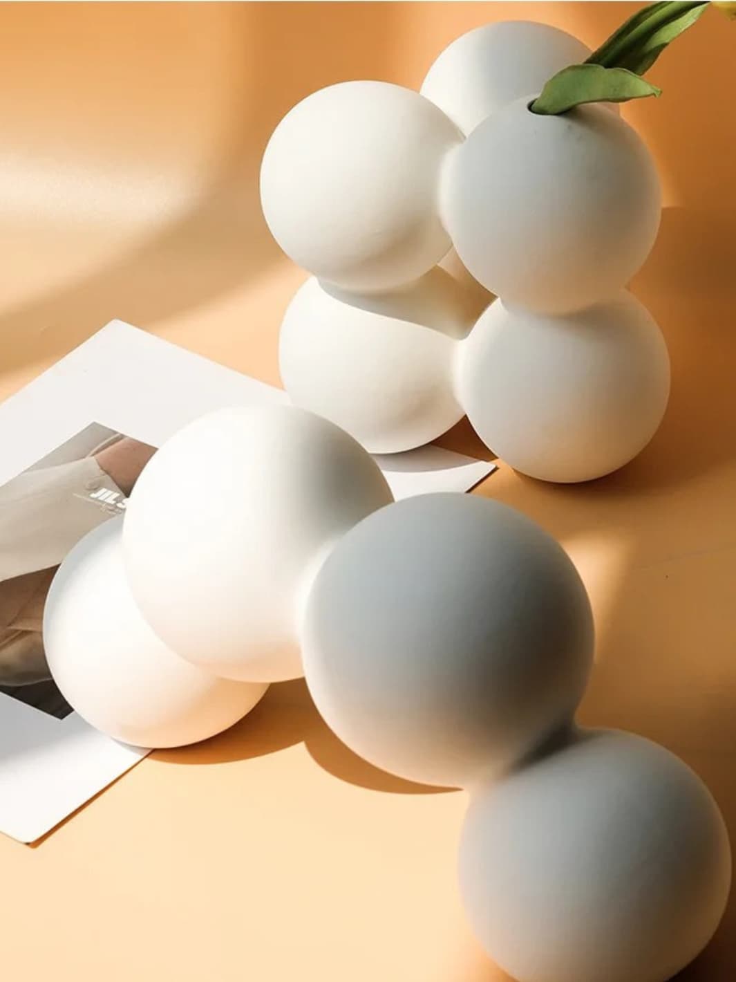 Vase | Blanc mat quatre sphères en arche