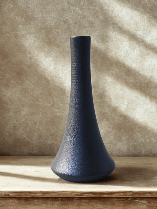 Vase | Soliflore noir en céramique style japonais