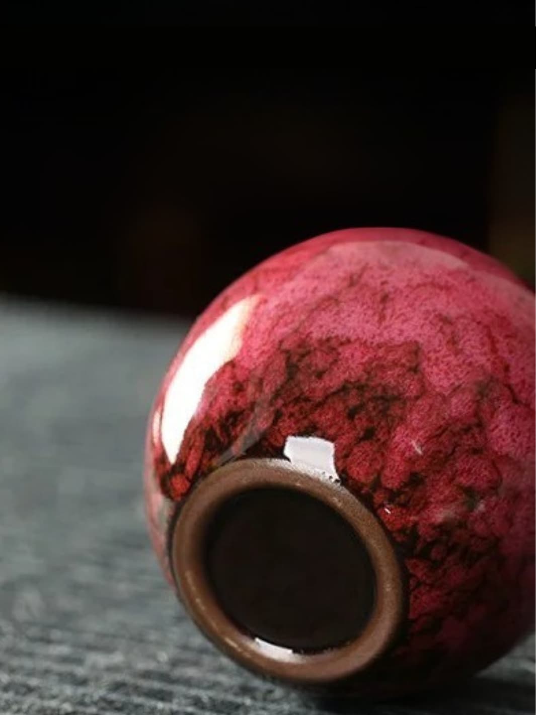 Vase | Boule émaillé artisanal style ancien chinois