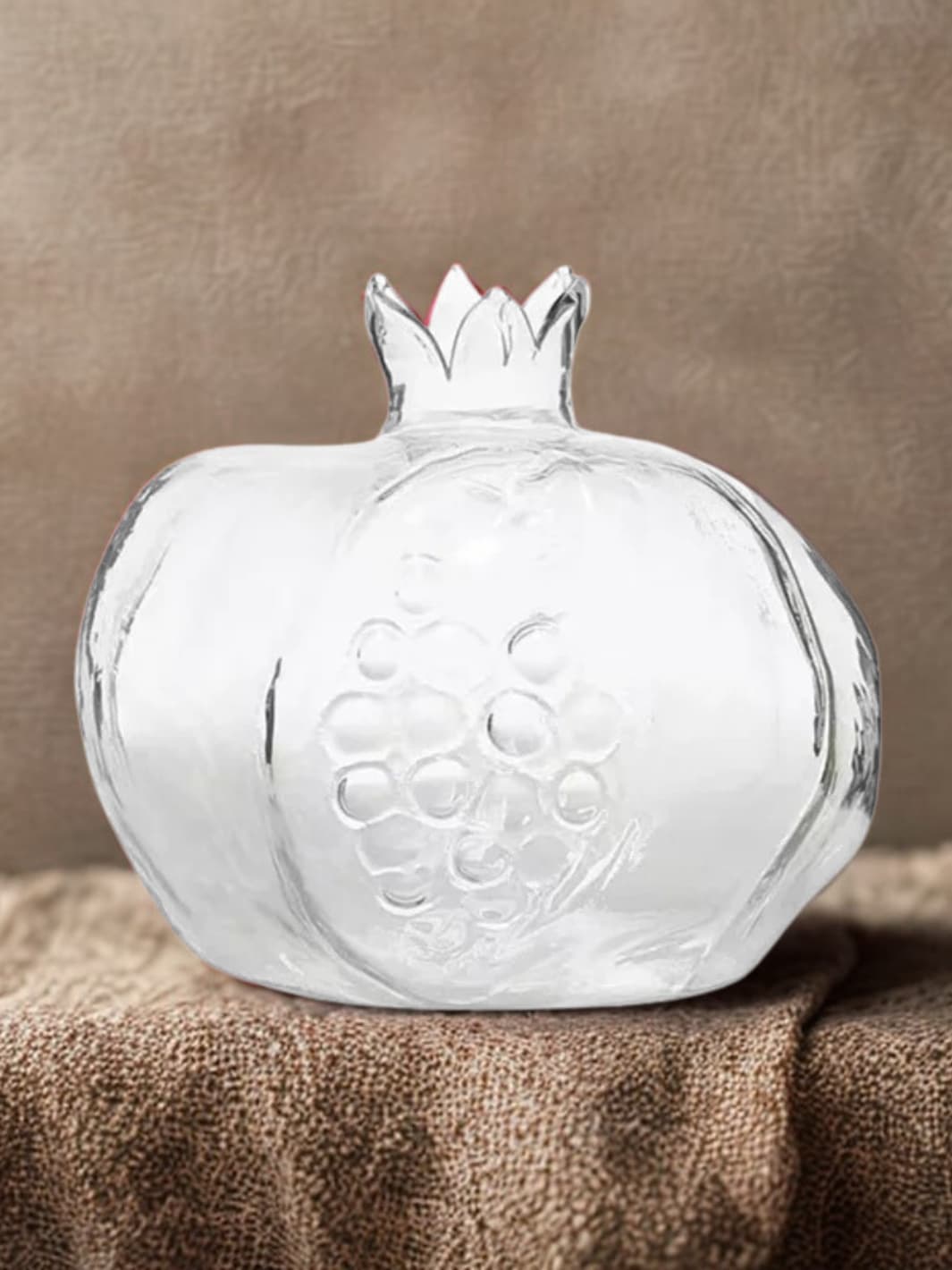 Vase | Grenade en verre soufflé transparent