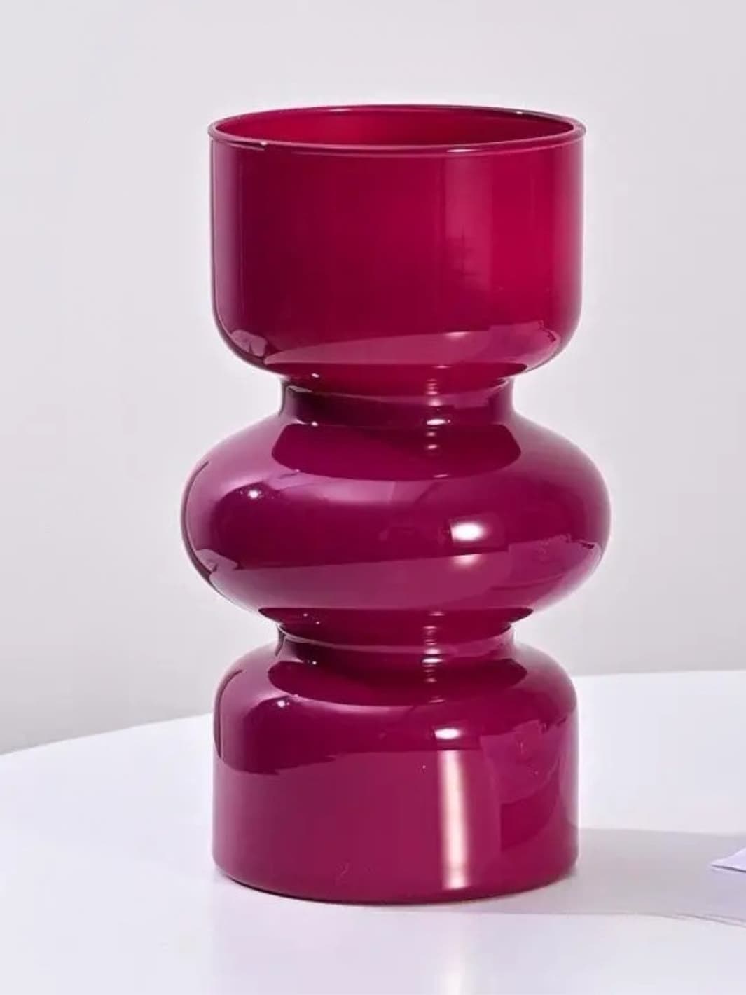 Vase | Coloré rétro en verre ondulé vintage