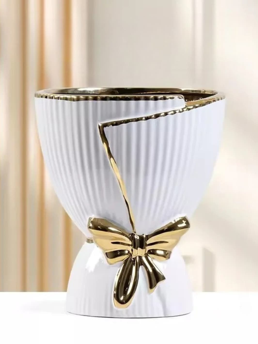 Vase | Grand vase nœud en céramique colorée