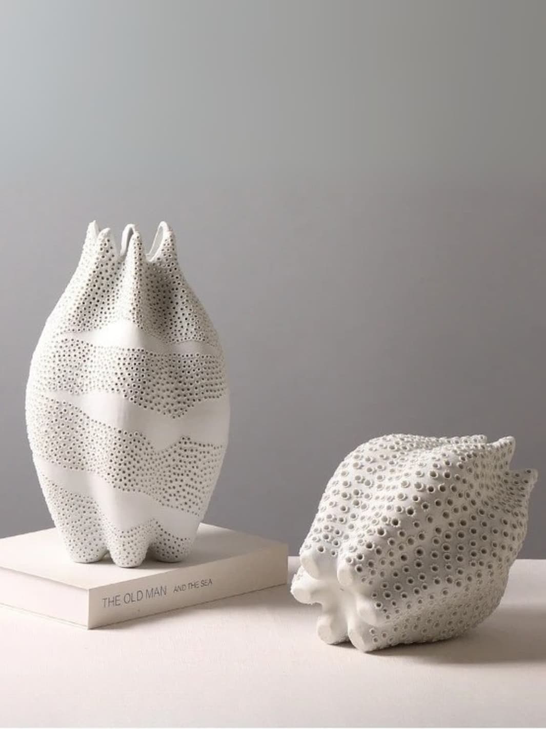 Vase | Sculptures céramique ajourée blanche