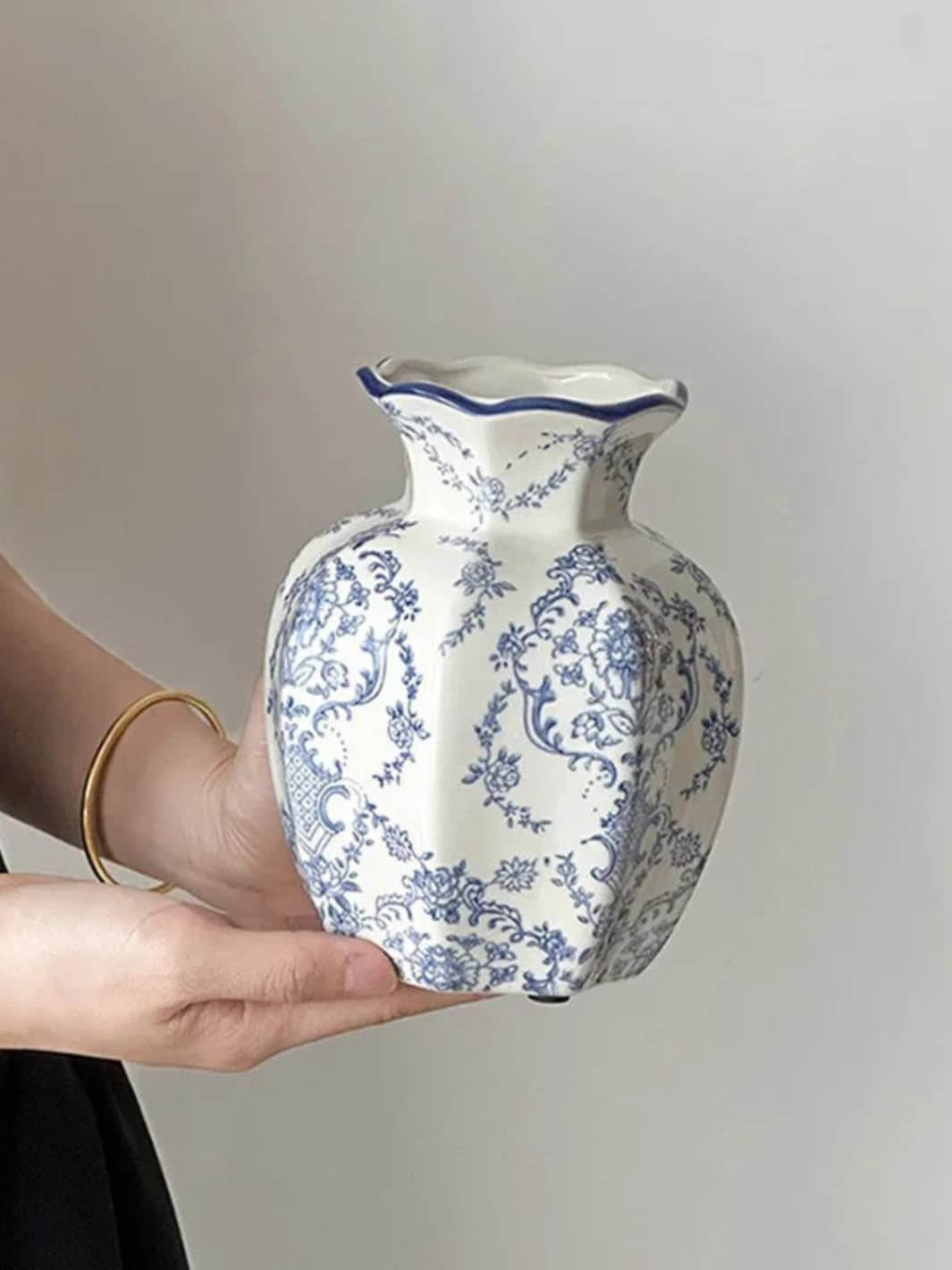 Vase | Céramique chinoise à motifs bleus élégants