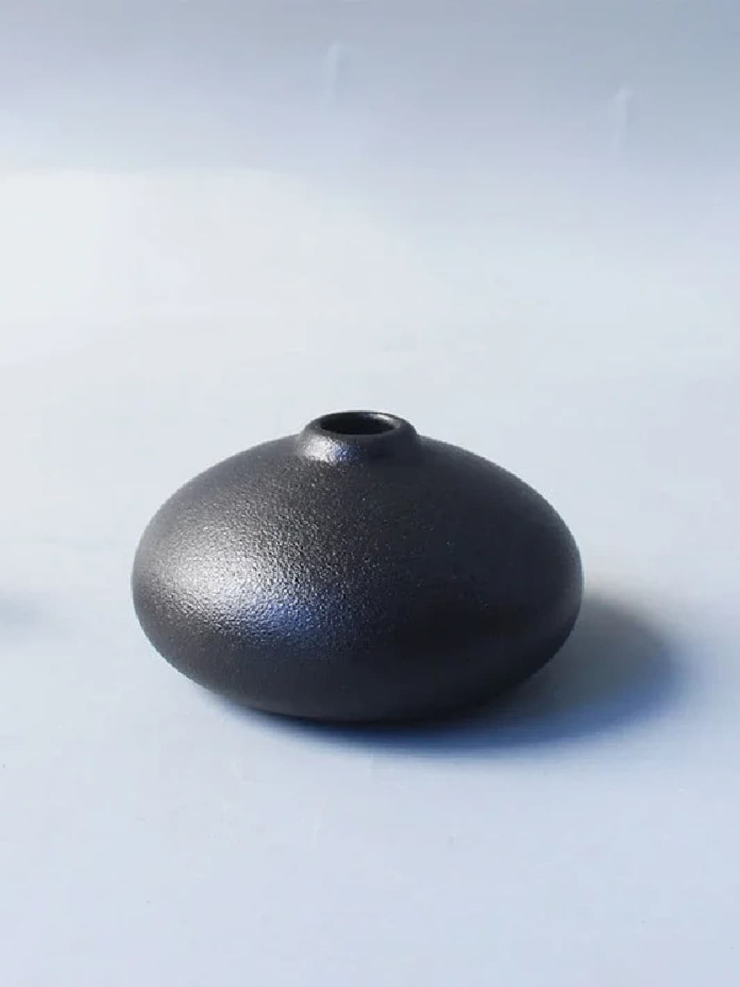 Vase | Soliflore noir plat style japonais