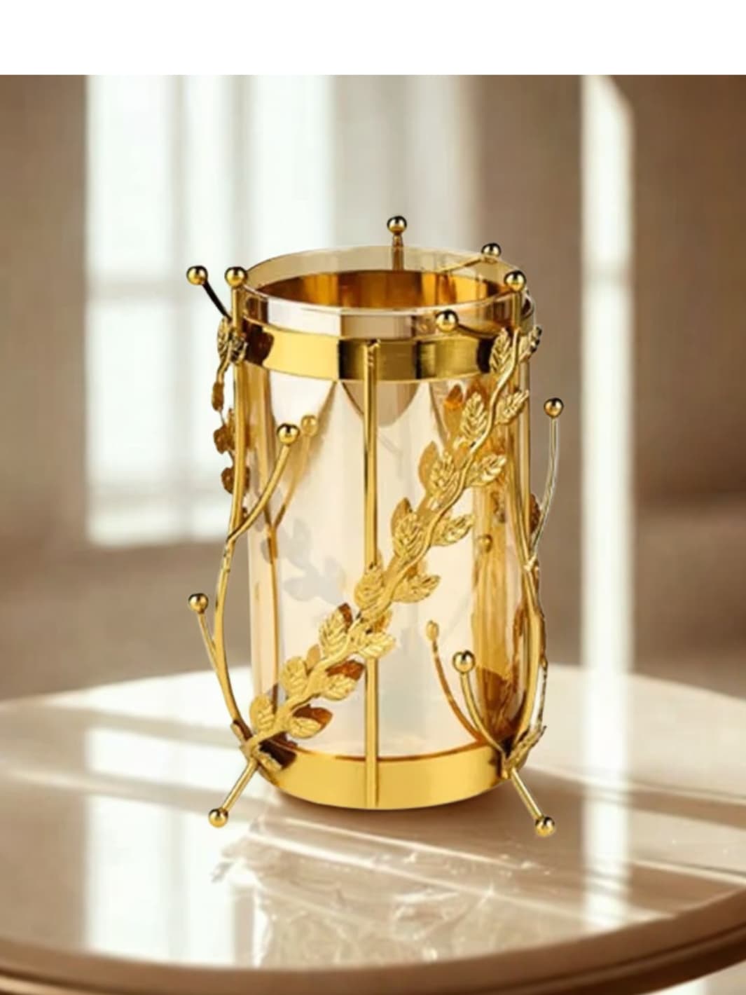 Vase | Cylindre Doré Européen