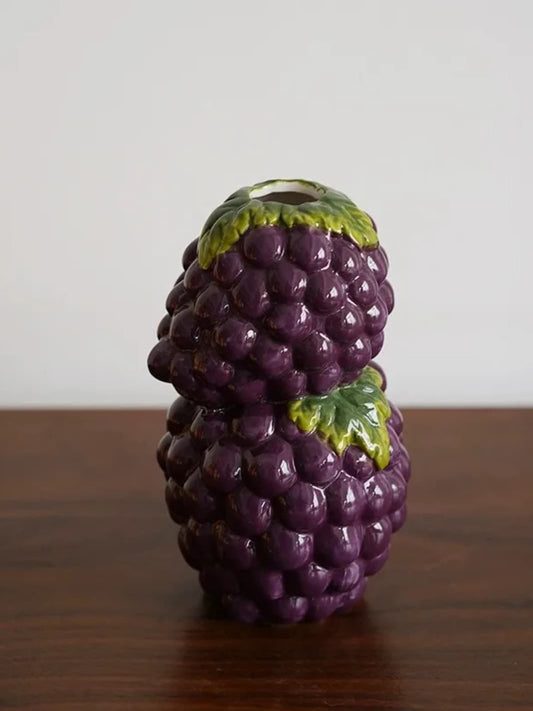 Vase | Tour de mûre violette en céramique