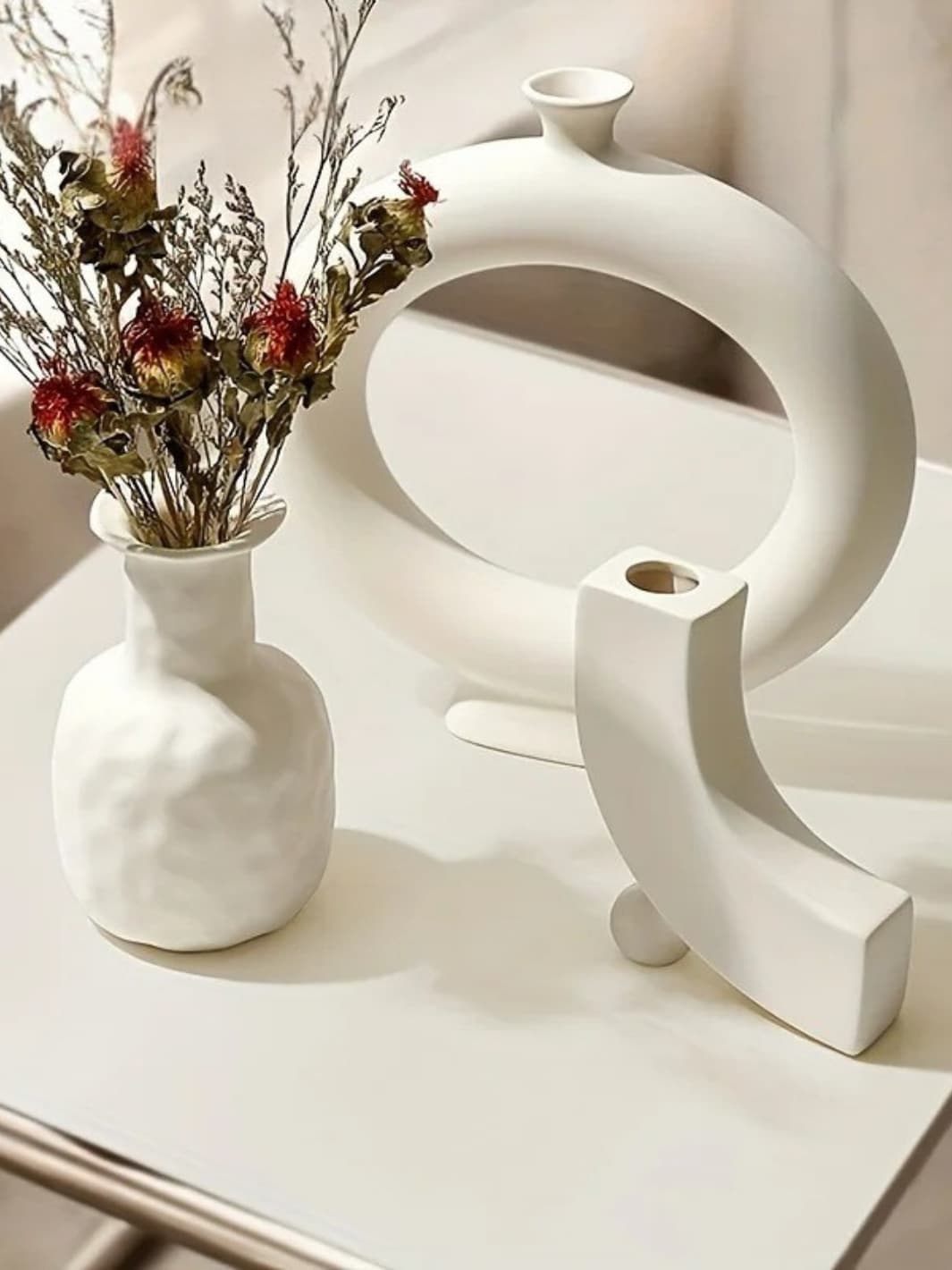 Vase | Cercle blanc design
