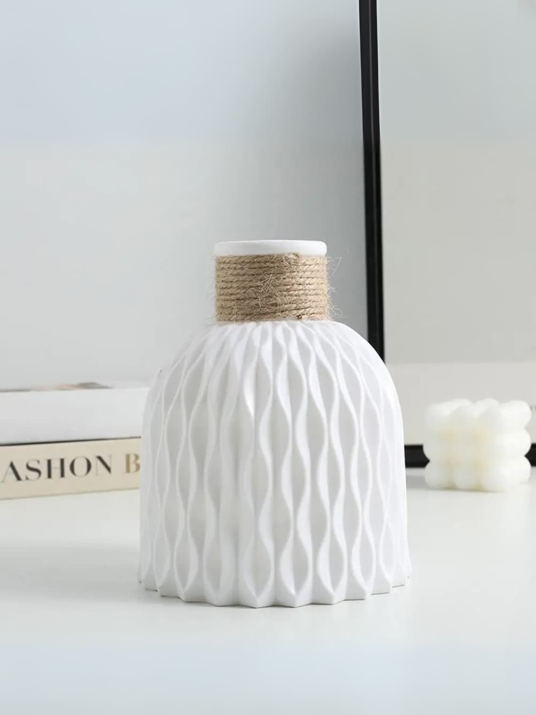 Vase | Texture Graphique avec Corde Naturelle