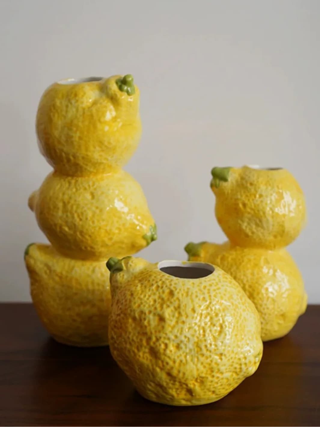 Vase | Tour de citron jaune en céramique
