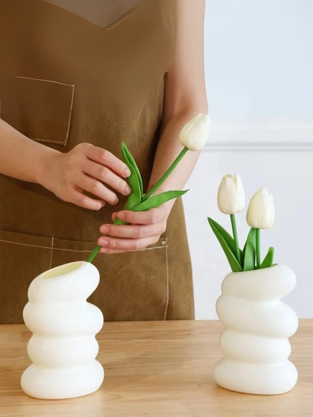 Vase | Spirale blanche design nordique original
