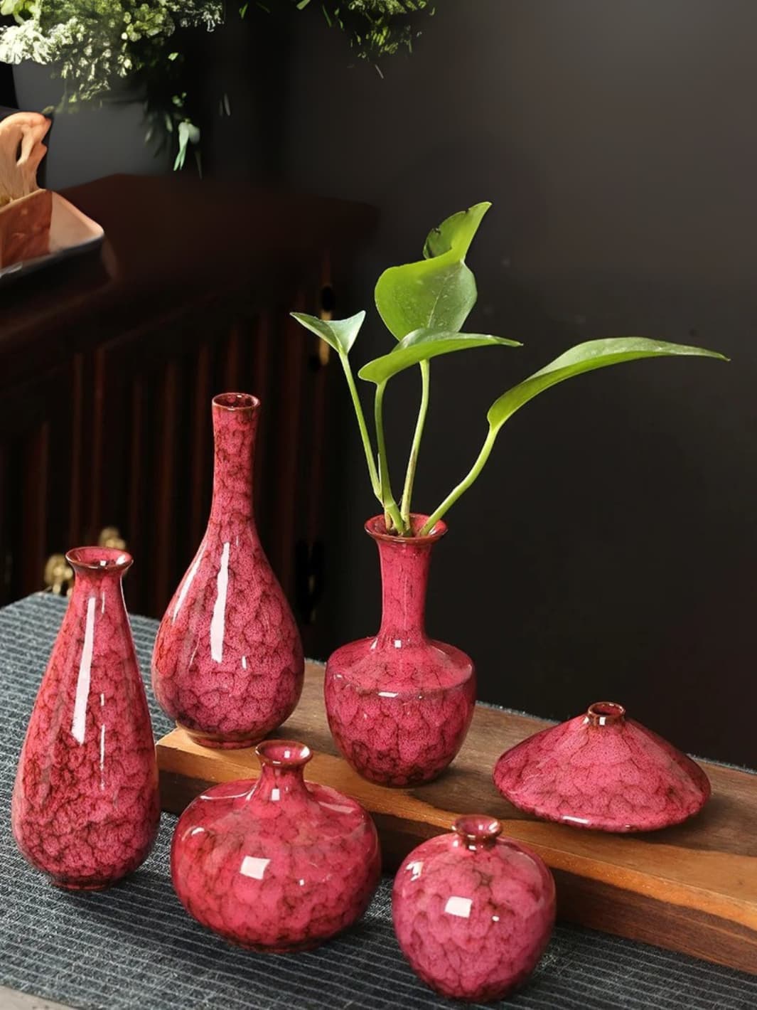 Vase | Goutte en céramique émaillée style japonais