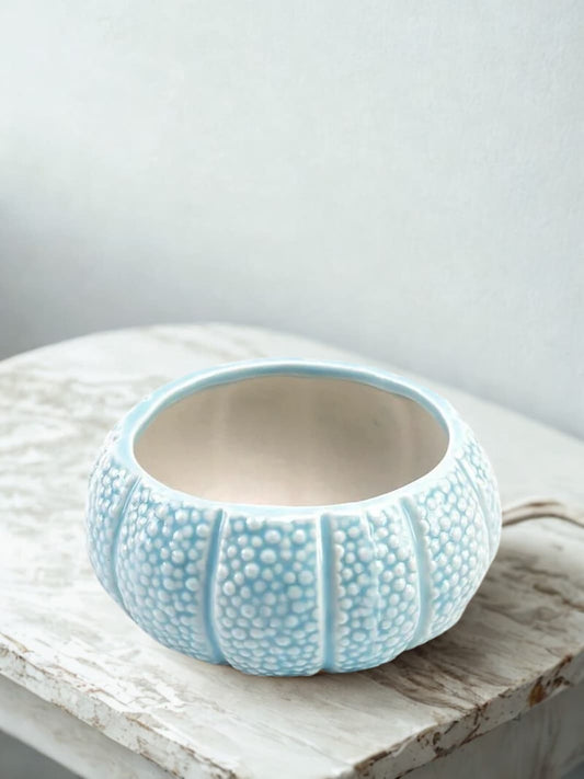 Vase | Pot oursin céramique bleue