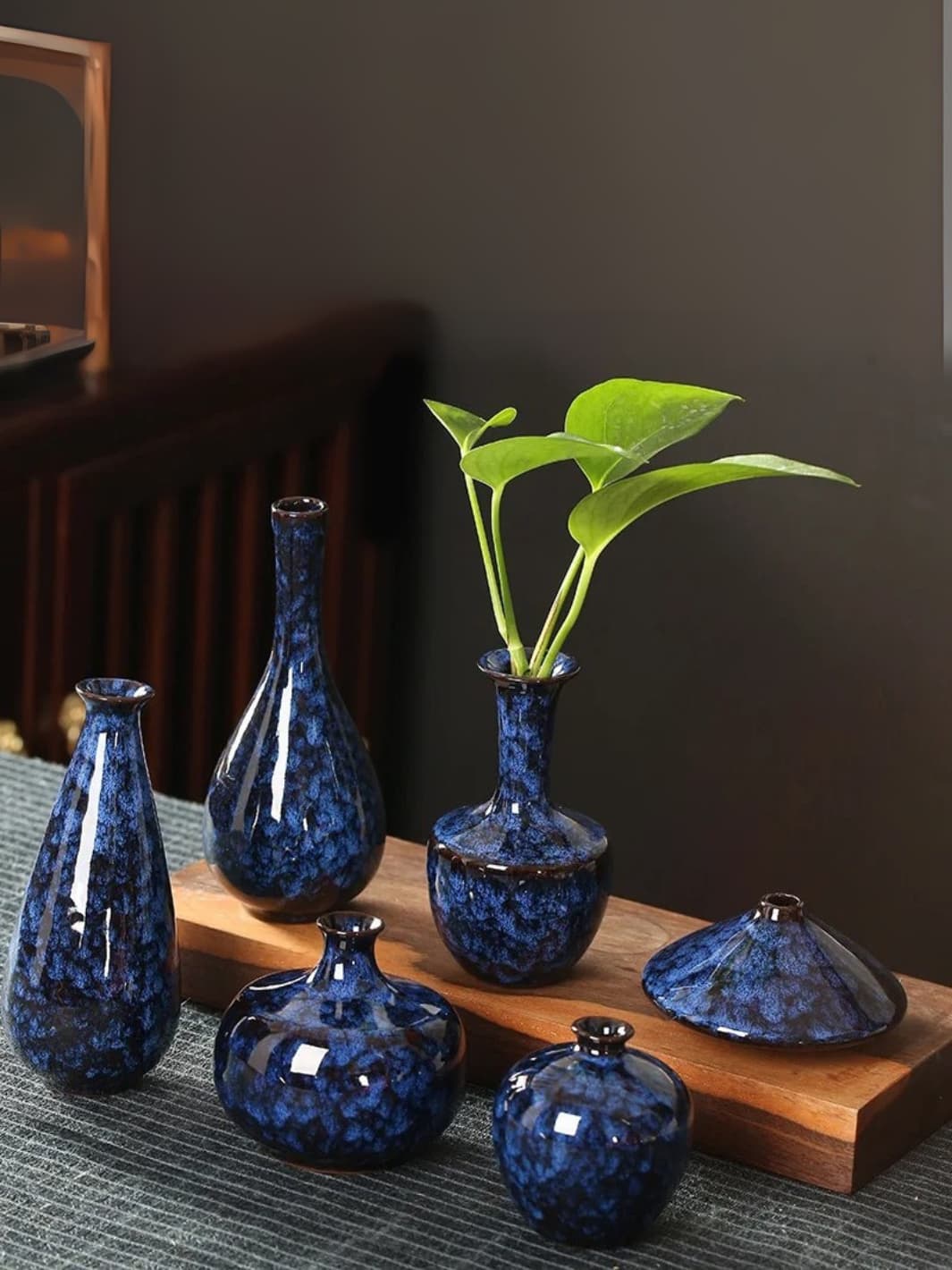 Vase | Émaillé artisanal à col étroit