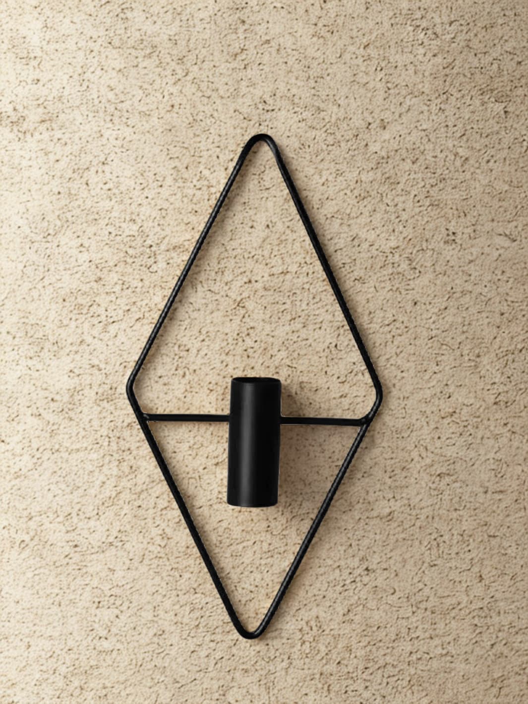 Vase | Suspension mural géométrique noir