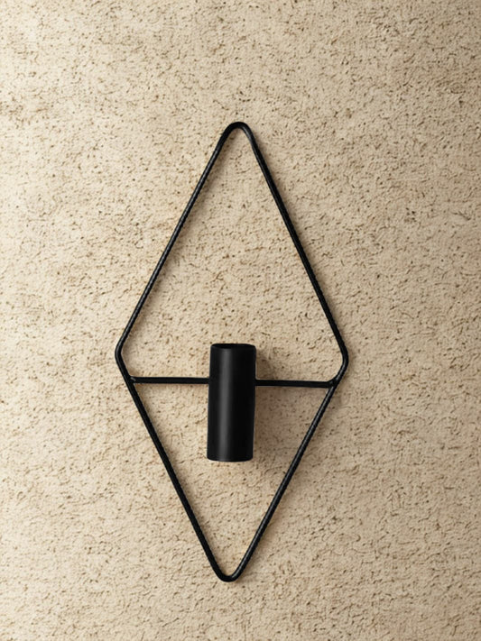 Vase | Suspension mural géométrique noir