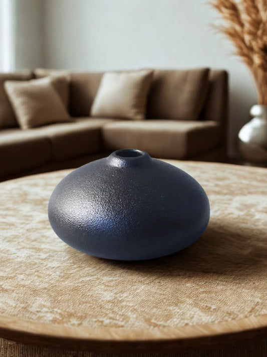 Vase | Soliflore noir plat style japonais