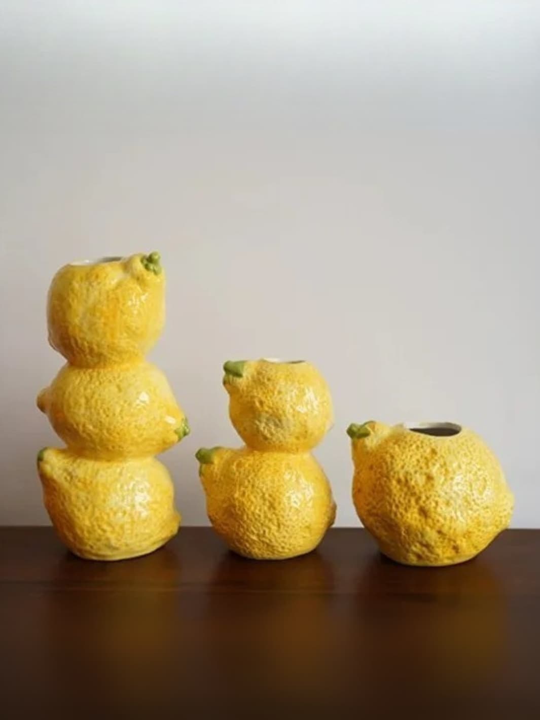 Vase | Tour de citron jaune en céramique
