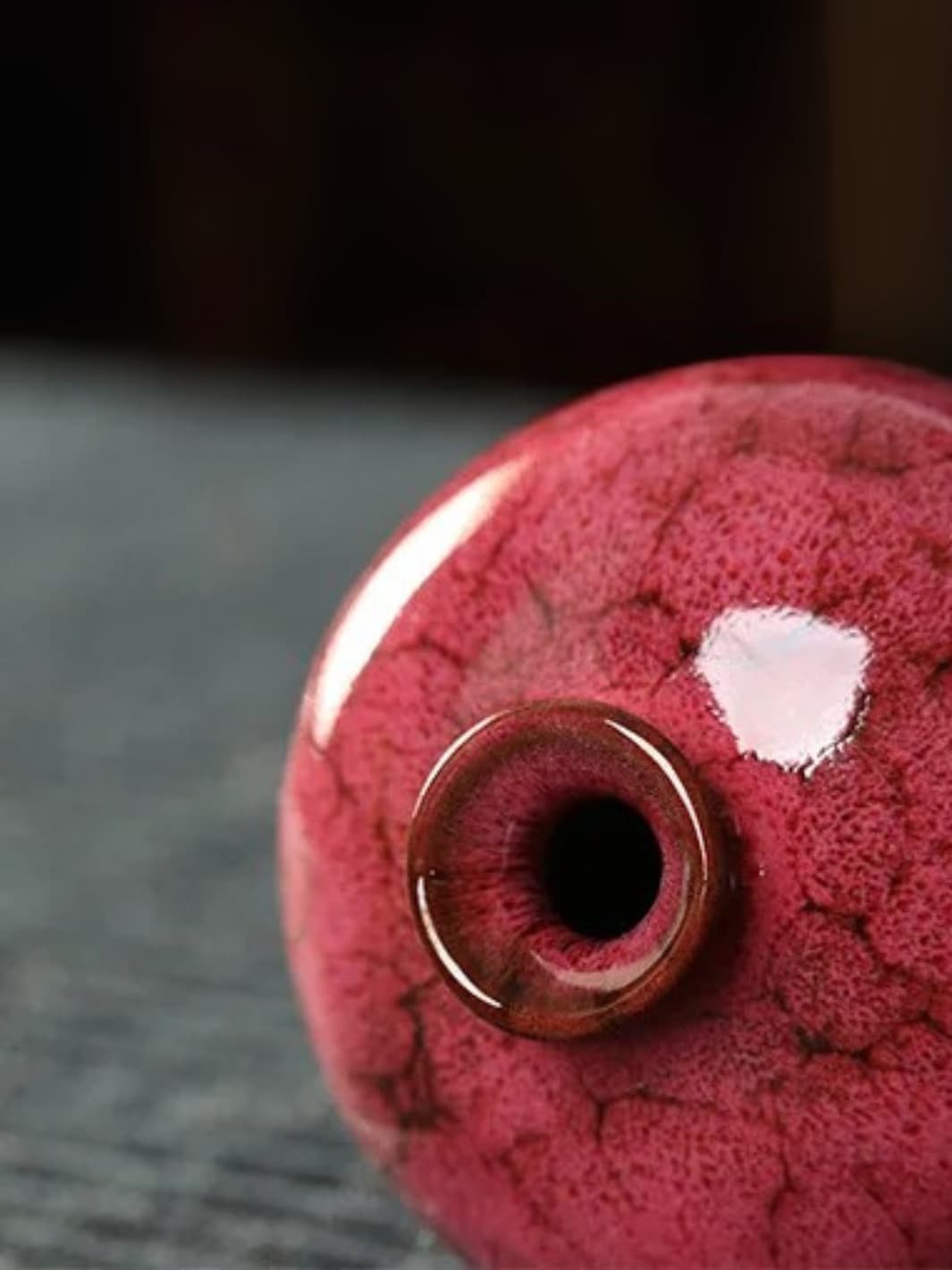 Vase | Boule émaillé artisanal style ancien chinois