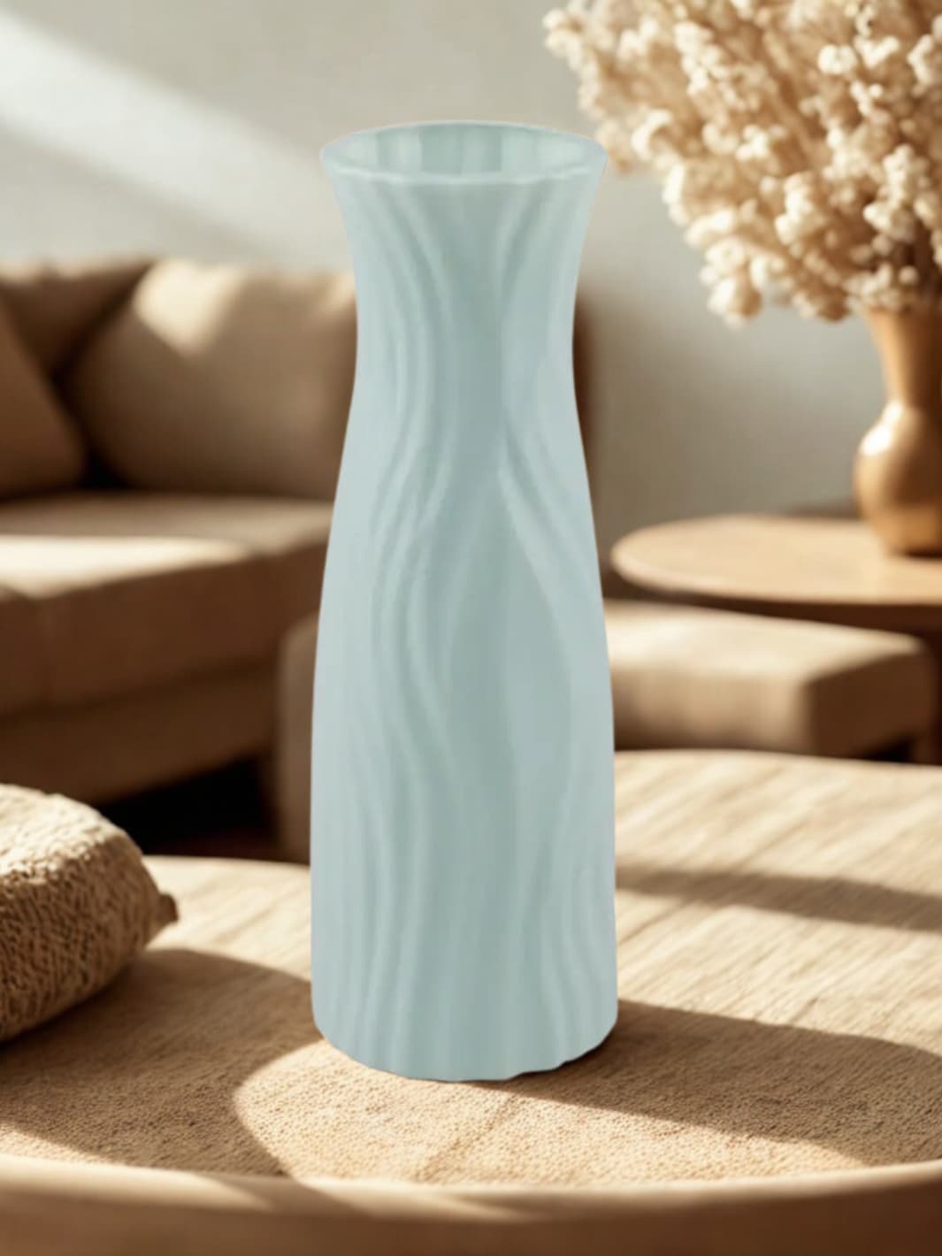 Vase | Silhouette ondulée imitation céramique unie