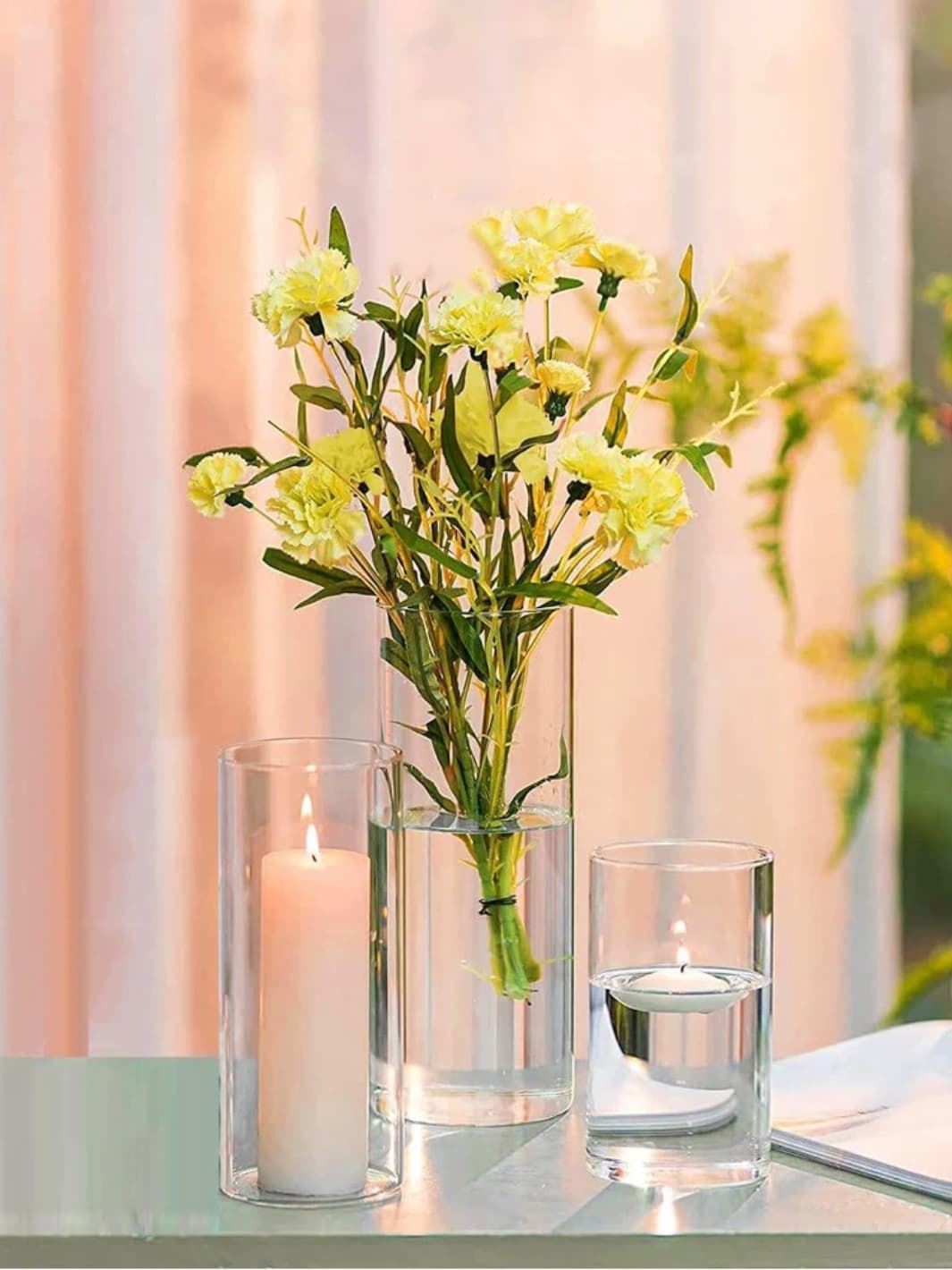 Vase | Trois cylindres transparents classiques