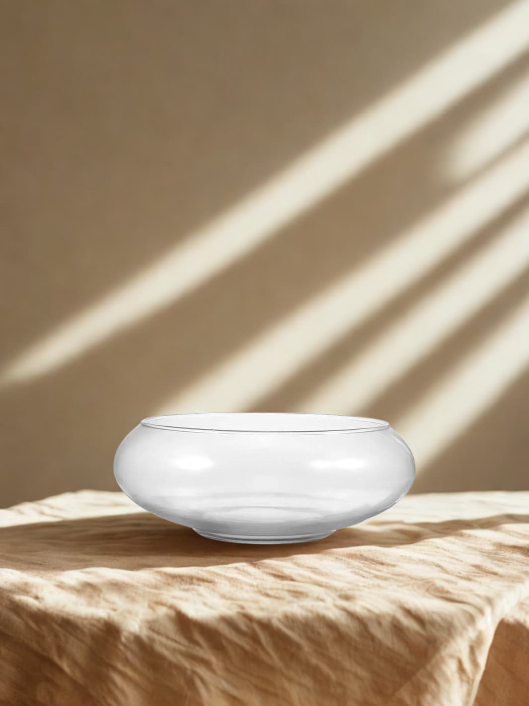 Vase | Coupe en verre transparent à large ouverture