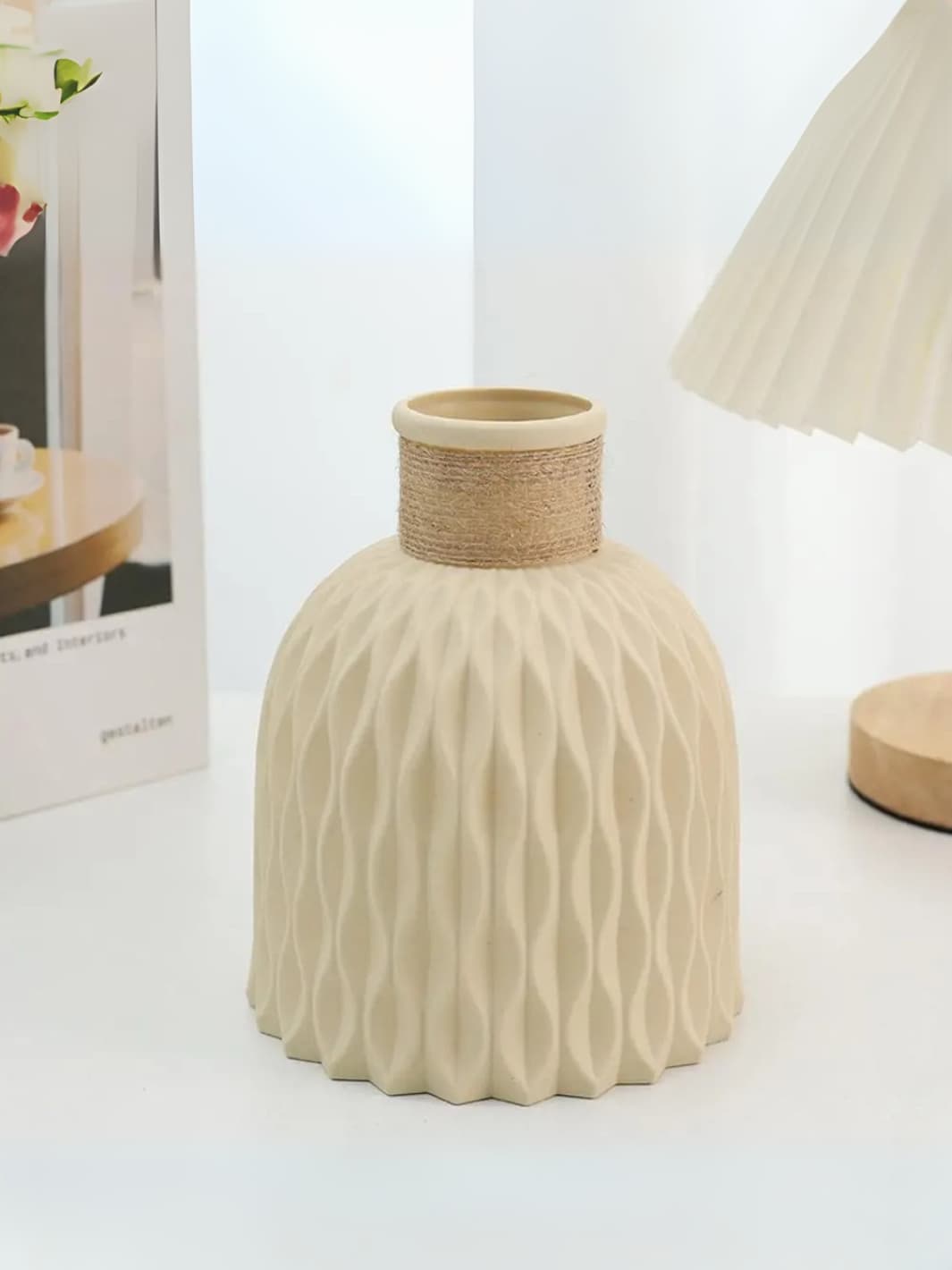 Vase | Texture Graphique avec Corde Naturelle