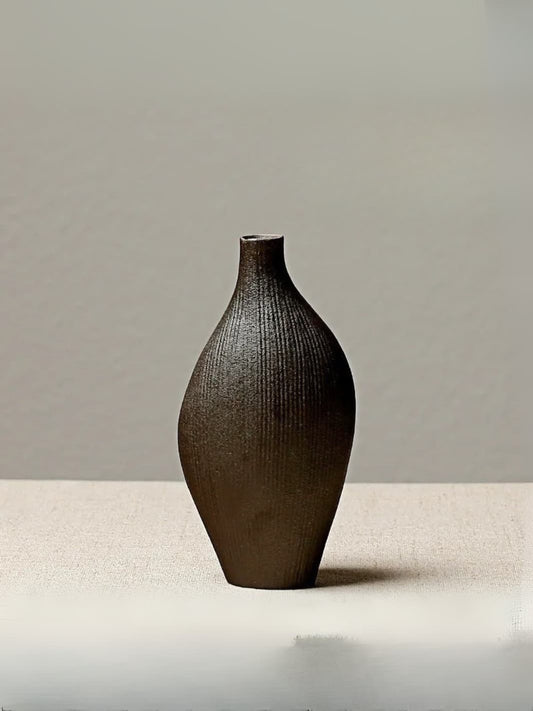 Vase | Soliflore nervuré style japonais