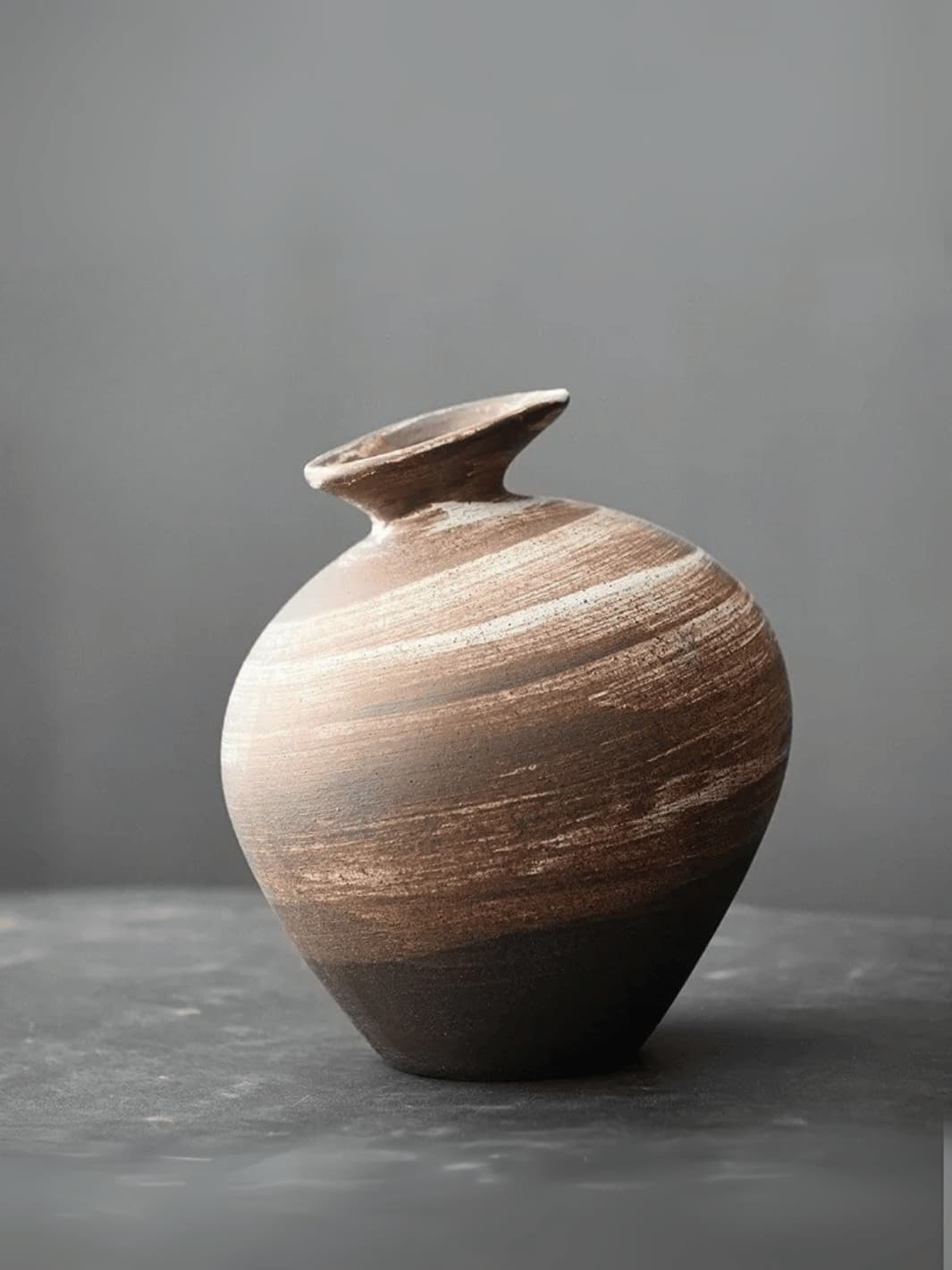 Vase | Forme inclinée - Style japonais minéral