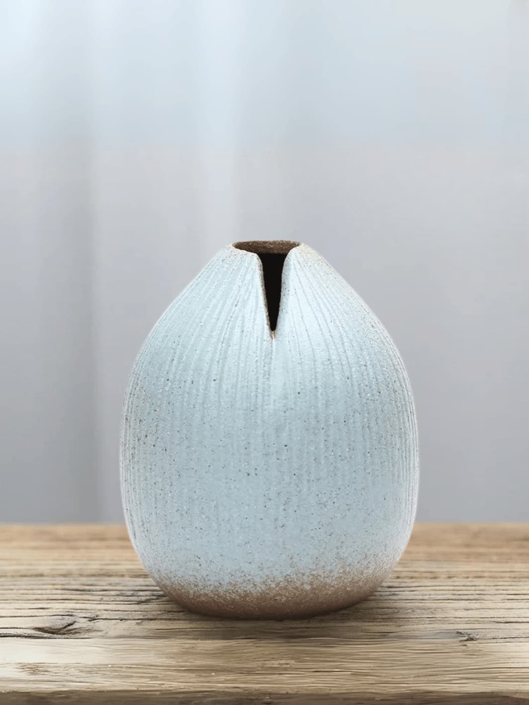 Vase | Petit vase œuf fendu effet pierre japonaise