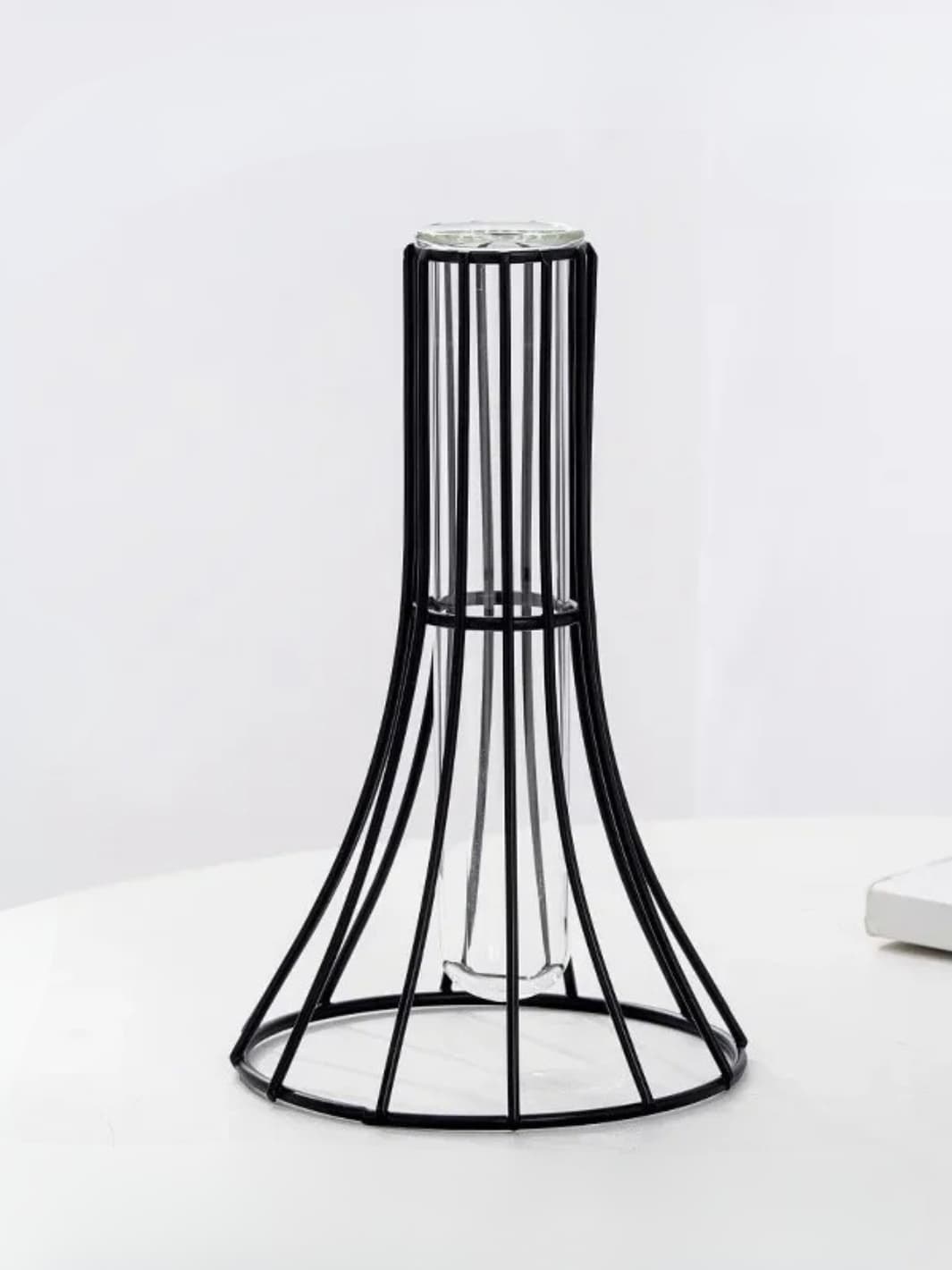 Vase | Silhouette élancée en verre dans structure