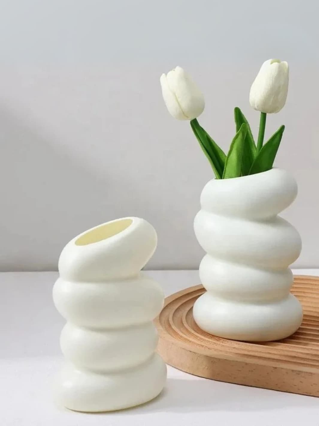 Vase | Spirale blanche design nordique original