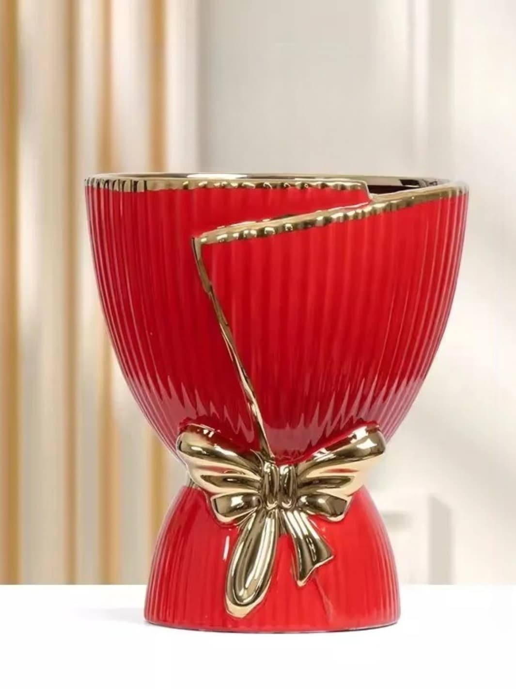 Vase | Grand vase nœud en céramique colorée