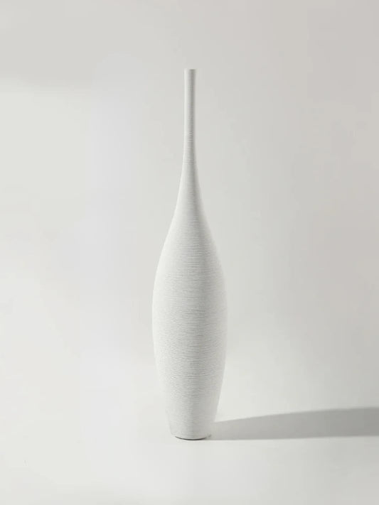 Vase | Élancé blanc à col fin