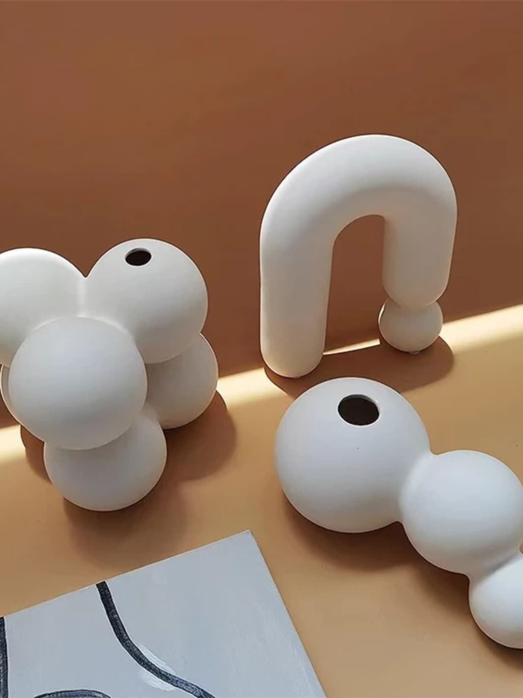 Vase | Blanc design pont minimaliste