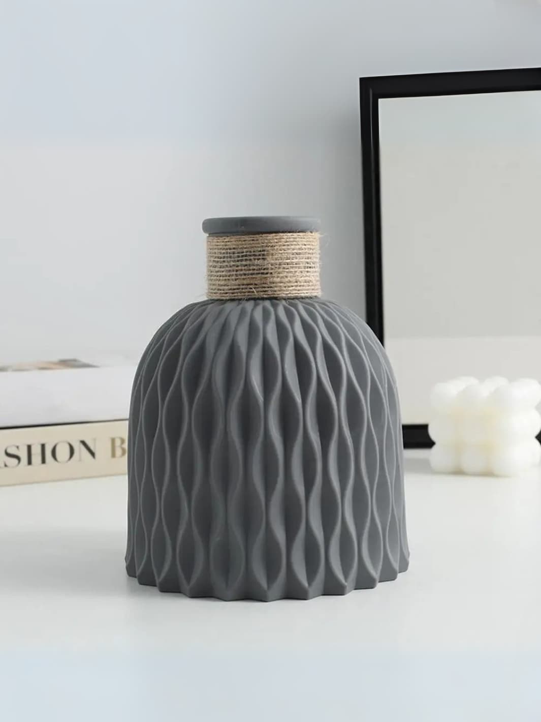 Vase | Texture Graphique avec Corde Naturelle