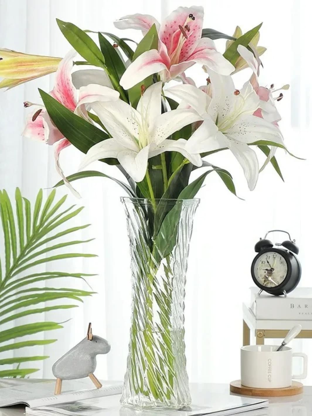 Vase | Grand cylindre torsadé en verre