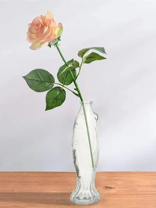Vase | Pot poisson en verre transparent déco originale