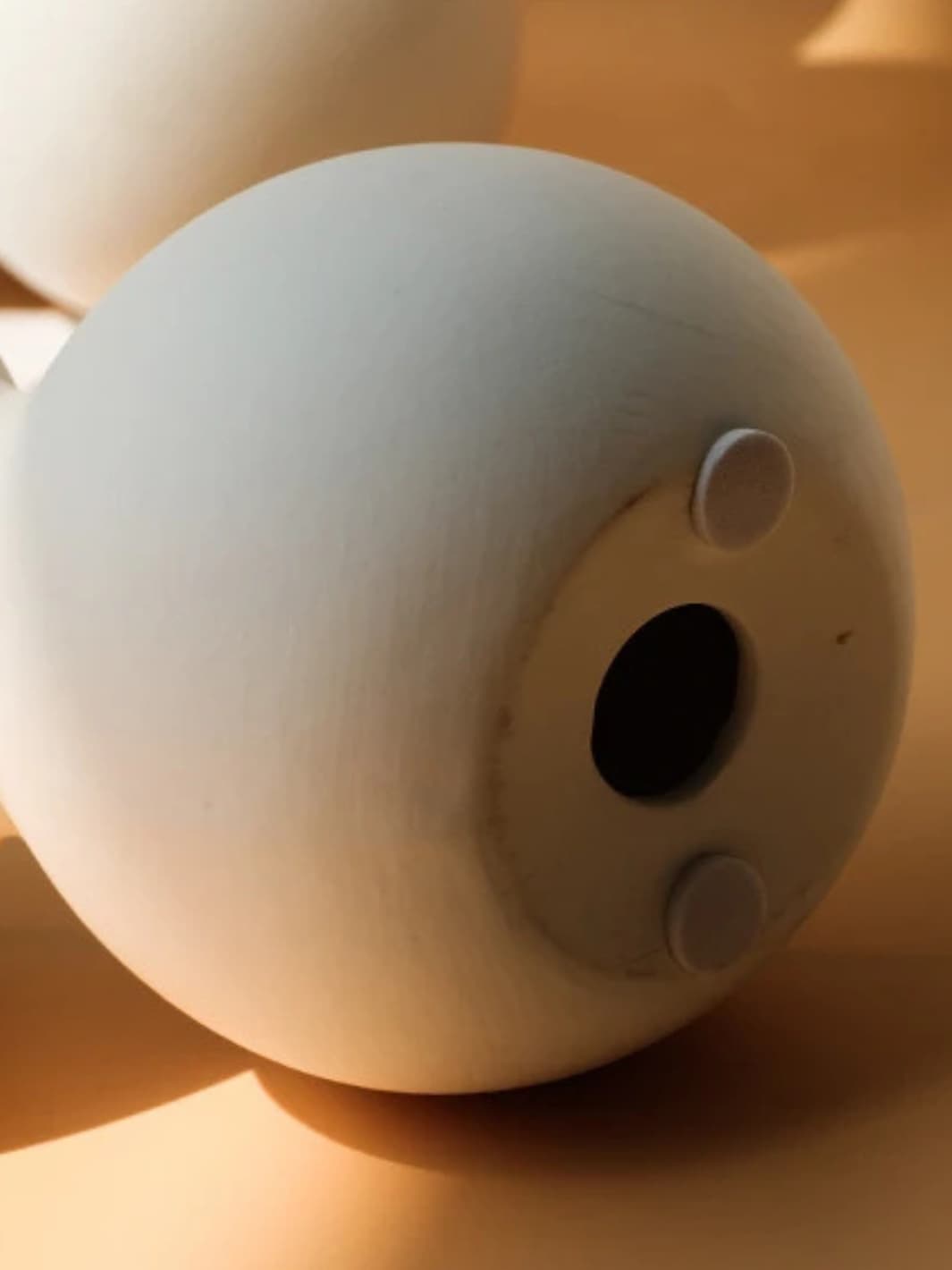 Vase | Blanc boule moderne en céramique