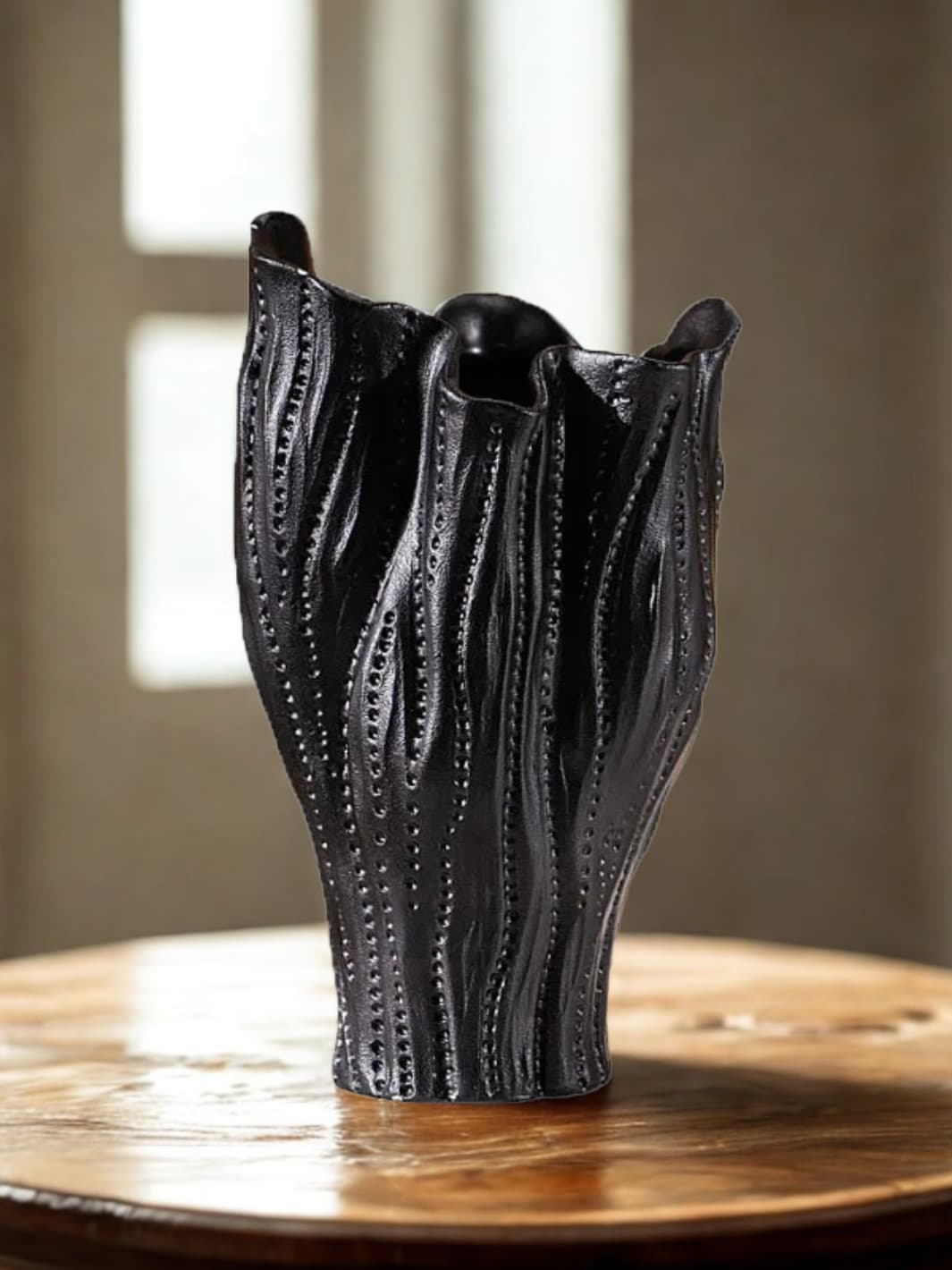 Vase | Texture marine verticale en céramique