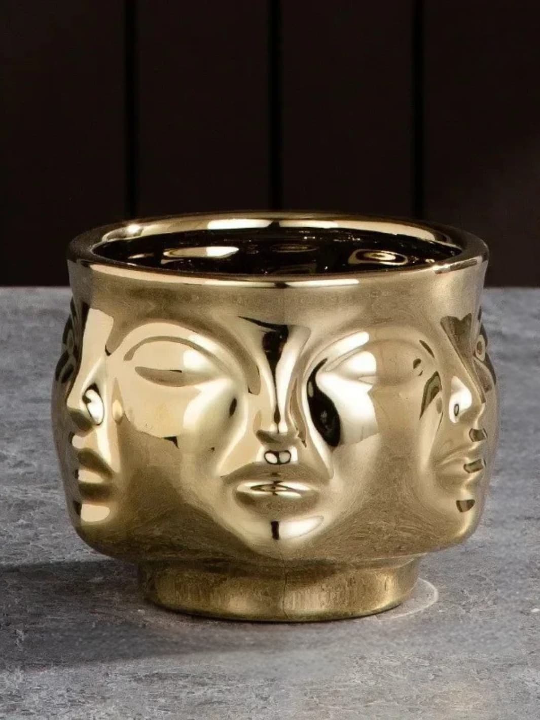 Vase | Visage sculpté petit modèle rond