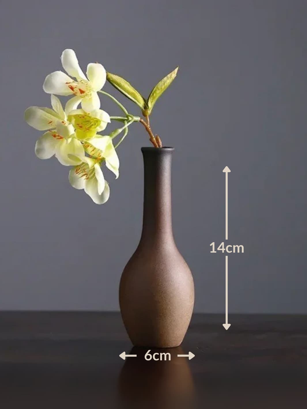 Vase | Mini soliflore zen en céramique noir