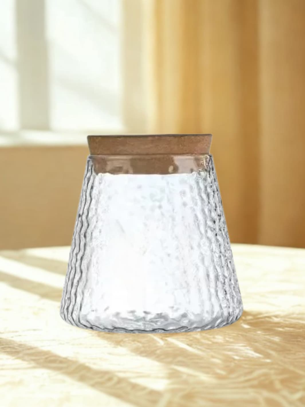 Vase | Support de culture hydroponique en verre et bois